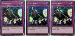 3 x MP20-EN084 Crackdown Secret Rare 1st Edition Near Mint YuGiOh Cards - Image 1
