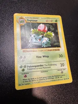 Pokemon TCG Base Set (Shadowless) #030/102 Ivysaur MP/HP Card - Image 2