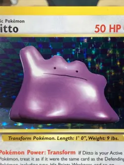 Pokemon TCG Ditto 3/62 Fossil Unlimited Holo Rare Vintage 1999 WOTC - Image 2