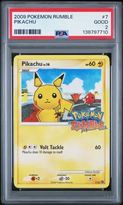 2009 POKEMON RUMBLE #7 PIKACHU PSA 2 - Image 1