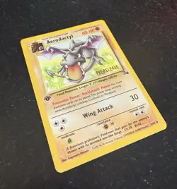Aerodactyl 1/62 - FIRST EDITION Fossil Rare Holo Prerelease Stamped - Image 1