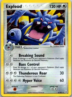 Pokemon TCG Exploud Holo Rare Holofoil Hidden Legends 6/101 LP - Image 1