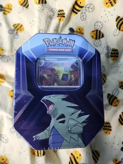 Pokemon TCG Triple Whammy Tyranitar 3 Pack Tin Sealed - Image 1