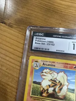 CGC GEM MINT 10 Arcanine 23/102 Base Set Unlimited Uncommon Pokemon WOTC - 1999 - Image 4