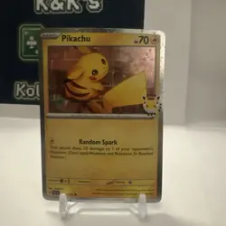 Pokemon TCG Pikachu 051/162 Stamped 2026 Pokemon Day 30 Promo NM - Image 1