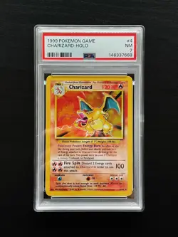 1999 POKEMON GAME #4 CHARIZARD-HOLO PSA 7 - Image 1