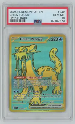2024 Pokemon Paldean Fates Chien-Pao ex PSA 10 Hyper Rare #242 - Image 1