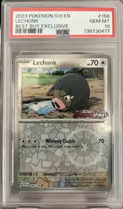 2023 Pokemon SVI EN Lechonk Best Buy Exclusive PSA10 - Image 1