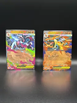 Mega Charizard X & Y ex Pokemon TCG Mega Evolution PROMO 029 + 030 Near Mint - Image 1