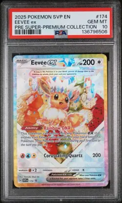2025 POKEMON SVP PRISMATIC EVOLUTIONS SUPER-PREMIUM PROMO #174 EEVEE EX PSA 10 - Image 1