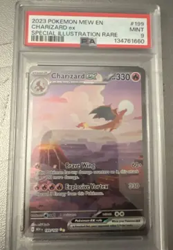 2023 Pokemon Mew en Charizard EX Special Illustration Rare PSA 9 #199 - Image 1