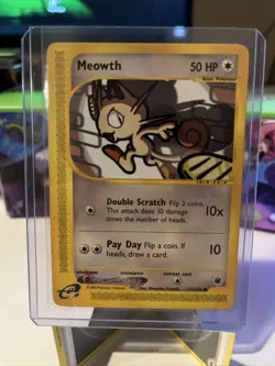 Pokemon TCG Expedition 121/165 - Meowth - Non-Holo - LP - Image 1