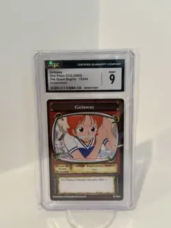 One Piece CCG Getaway The Quest Begins TE004 Uncommon Nami CGC 9 Card 2005 - Image 1