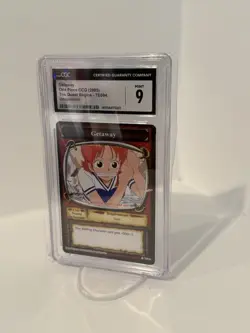 One Piece CCG Getaway The Quest Begins TE004 Uncommon Nami CGC 9 Card 2005 - Image 2