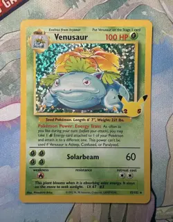 Pokemon TCG Celebrations Venusaur Holo Rare Card #15/102 Classic Collection - Image 2