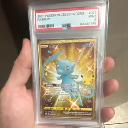 Pokemon Mew 025/025 Celebrations Secret Rare Full Art Holo PSA 9 2021 Card - Image 1