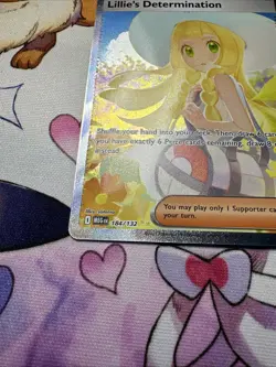 Pokemon TCG Holo Ultra Rare Full Art Lillie's Determination Trainer Card 184/132 - Image 5