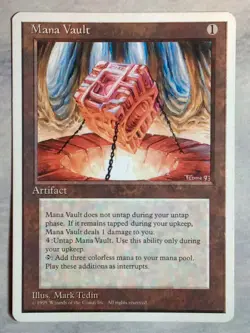 Mana Vault 4th Edition LP+ x1 MTG Magic the Gathering card - Image 1