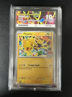 Graded Pokemon Card - Pikachu SVP 225 SV Promo ACE GEM MINT 10 - Image 1