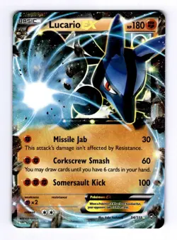 Lucario EX XY - Furious Fists #54 (2014) Ultra Rare Holo NM Pokemon - Image 1