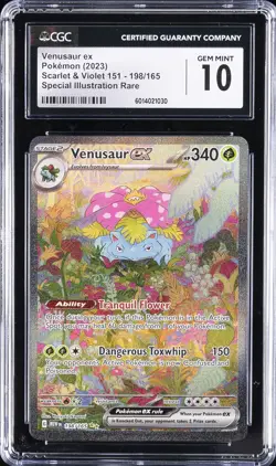 2023 POKEMON SCARLET & VIOLET 151 #198 VENUSAUR EX CGC 10 GEM MINT - Image 1
