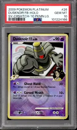 Pokemon League Promo Cross-Hatch Reverse Holo Foil Dusknoir FB 26/147 PSA 10 GEM - Image 1