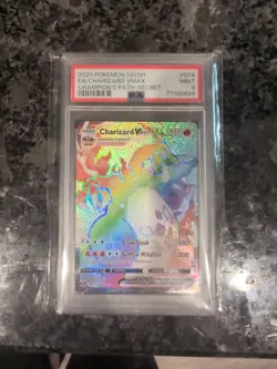 Pokemon SWSH Champion's Path 074/073 Charizard Vmax Secret Rainbow PSA 9 - Image 1