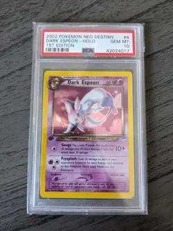 Pokemon PSA 10 Dark Espeon Neo Destiny 1st First Edition Holo Head Swirl 4/105 - Image 1