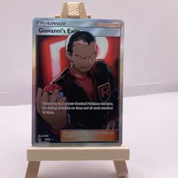 Pokemon Giovanni's Exile 67/68 Hidden Fates Ultra Rare Full Art Holo Trainer - Image 1