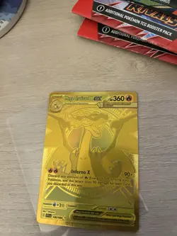 Pokemon Mega Charizard X EX Gold Foil Holo 360 HP Me02 Phantasmal Flames 130/094 - Image 1