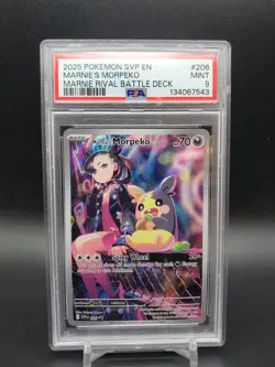 2025 Marnie’s Morpeko SVP 206 Rival Battle Deck PSA 9 Pokemon TCG - Image 1