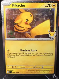 Pikachu 051/162 2026 Pokemon Day Promo - Temporal Forces - Cosmos Holo - NM - Image 1