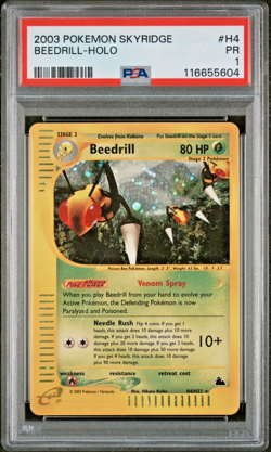 PSA 1 PR 2003 Skyridge Beedrill Holo Foil H4/H32 WOTC E-Reader Pokemon - Image 1