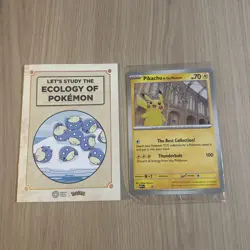 Pikachu At The Museum Pokemon X Natural History Museum. Jumbo Promo Card. Sealed - Image 1