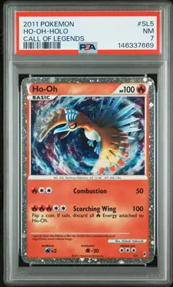 2011 POKEMON #SL5 HO-OH-HOLO CALL OF LEGENDS PSA 7 - Image 3