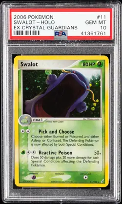 2006 POKEMON EX CRYSTAL GUARDIANS #11 SWALOT-HOLO PSA 10 - Image 1