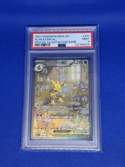2023 POKEMON MEW EN-151 SPECIAL ILLUSTRATION RARE #201 ALAKAZAM EX PSA 9 - Image 3