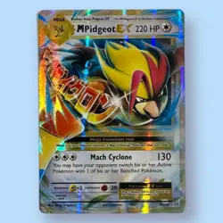 M Pidgeot EX Ultra Rare Pokemon Holo Evolutions Card Lightly Played - Image 1