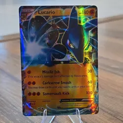 Pokemon TCG Card Basic Lucario EX Holo 54/111 2014 Furious Fists - Image 1