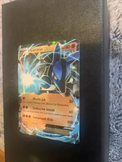 Pokemon Card Lucario EX 54/111 Furious Fists Ultra Rare Holo DMG - Image 2