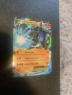 Pokemon Card Lucario EX 54/111 Furious Fists Ultra Rare Holo DMG - Image 3