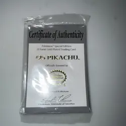 23K Gold Plated Pikachu Card 1999 Burger King Limited Edition. W Ball certified - Image 3