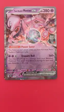 Team Rocket's Mewtwo ex 205 Sv: Scarlet & Violet Promo Cards Holo 2023 - Image 1