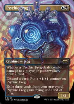 LP MTG Psychic Frog - Borderless Light Play Modern Horizons 3 - Image 1