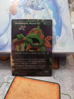 Michelangelo, Mutant BFF (Borderless Foil) Uncommon MTG Ninja Turtles - Image 1