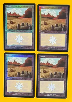 MTG PLAINS (Foil) (x4) Invasion (OldManMTG 011-904) - Image 1