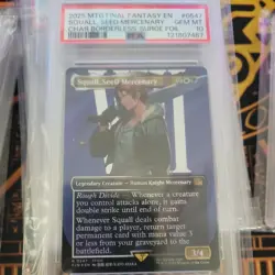 MTG FINAL FANTASY SQUALL SEED MERCENARY BORDERLESS SURGE FOIL #0547 PSA 10! - Image 1