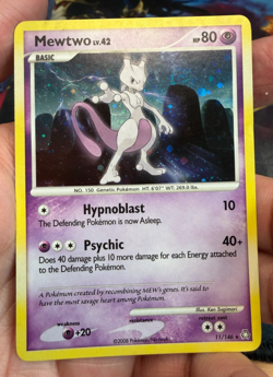 Pokemon TCG Mewtwo Lv. 42 #11/146 DP Legends Awakened Holo Rare MP - Image 1