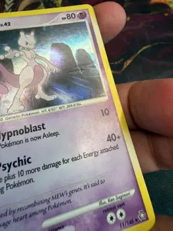 Pokemon TCG Mewtwo Lv. 42 #11/146 DP Legends Awakened Holo Rare MP - Image 3