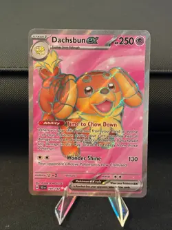 Dachsbun ex - 160/142 - Pokemon Stellar Crown Full Art Ultra Rare NM - Image 1